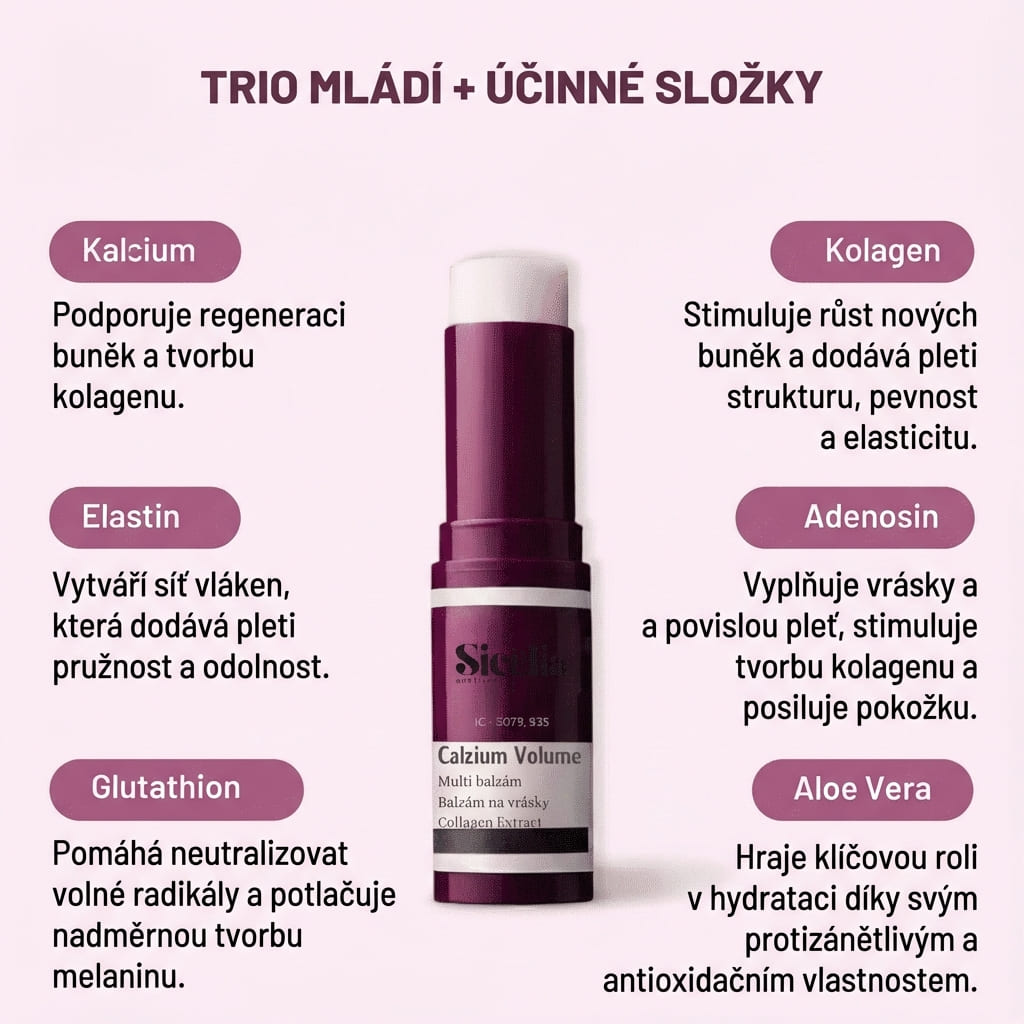 Kolagen-kalciový balzám pro hustotu pleti v  menopauze