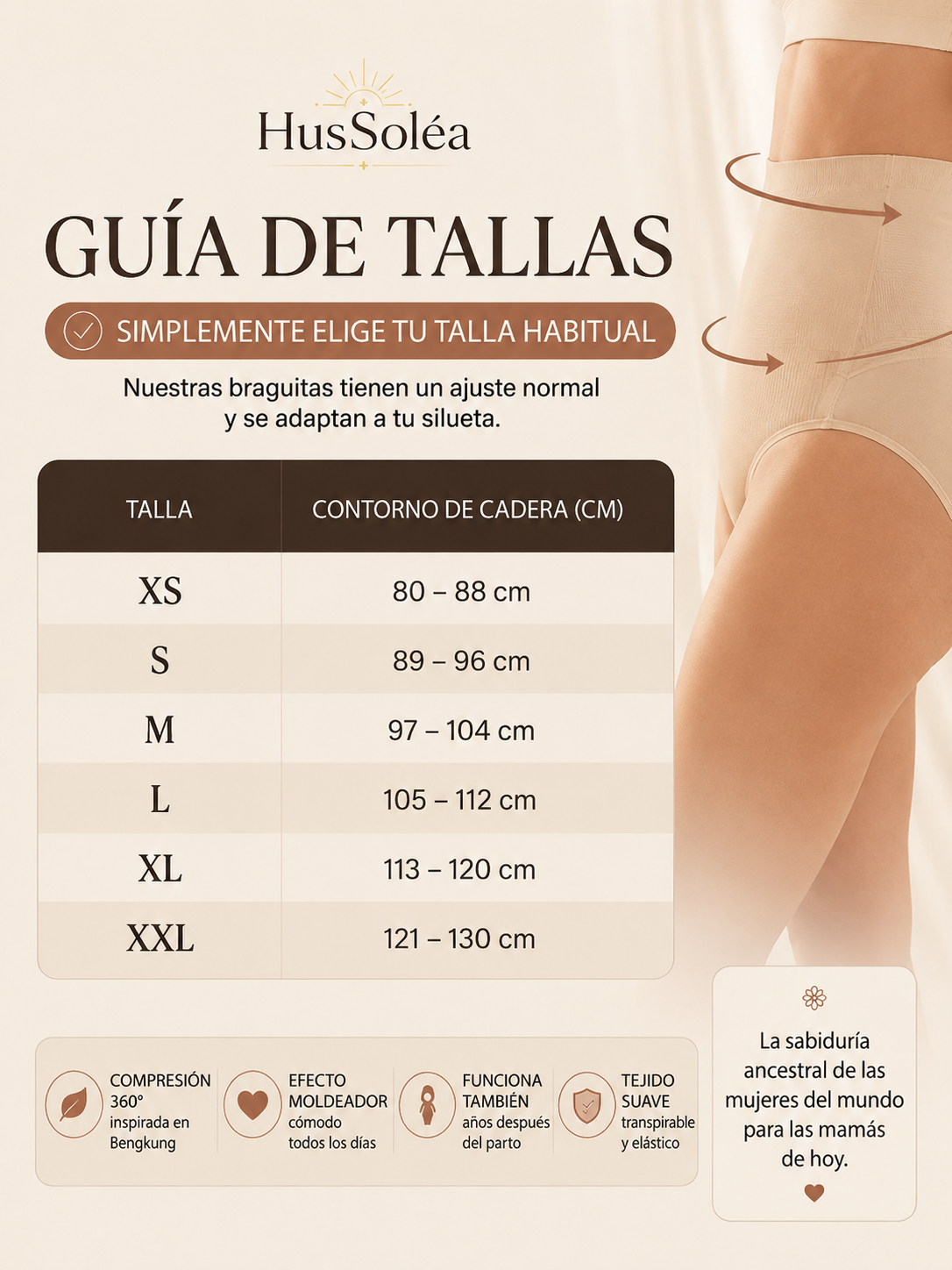Braguita Moldeadora Postparto 360° | HusSoléa